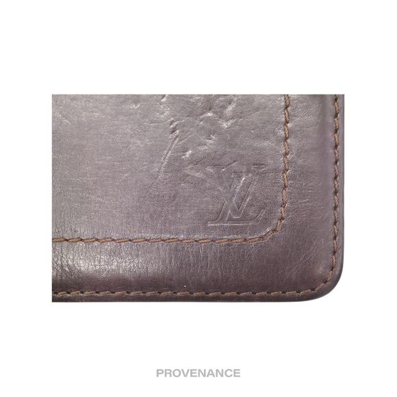 🔴 Louis Vuitton Long Wallet - Utah Brown Leather - Picture 5 of 8